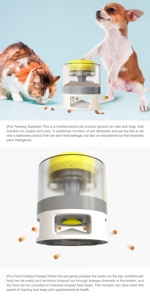 Juguete Dispensador Lento de Comida para Perros 2025 con Botón de Plástico y Resorte, Fácil de Presionar, Divertido e Interactivo para Mascotas - Product Image 3