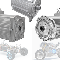 Motor Listrik Brushless PMSM 4KW hingga 20KW 15HP dan 3000 hingga 7000 RPM 20 hingga 85 Nm dengan Gulungan Kabel Hairpin, IP67 IE5 Resolver 72V 4KW