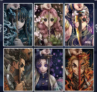 Cartes de collection de personnages d'anime japonais Demon Slayer & Identityy V en papier coloré, cartes à jouer pour enfants, jouets, cadeaux