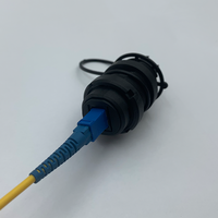 Adaptador de Fibra Óptica Industrial IP68 Impermeable Gtech, Acoplador Mini SC Preconectorizado para Exteriores, FTTH FTTA 5G Base