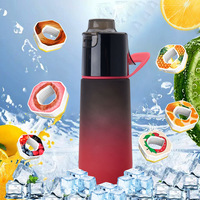 Nouvelle Gourde Sportive Multifonctionnelle en Tritan avec Vaporisateur, Transparente et Dégradée, pour Boissons Aromatisées aux Fruits
