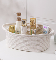 Petit panier de rangement en coton tressé en forme de cœur, écologique, durable, panier cadeau mignon pour l'organisation et la décoration