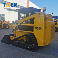 Mini-chargeur sur chenilles TDER en promotion, 0,7T, 1500lbs, 50hp, 700kg, chenilles en acier, pour jardin