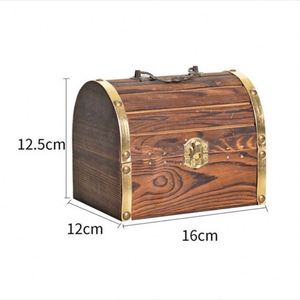 Coffre au trésor pirate en bois personnalisé en gros, boîte à bijoux en bois pour la décoration de la maison - Product Image 2