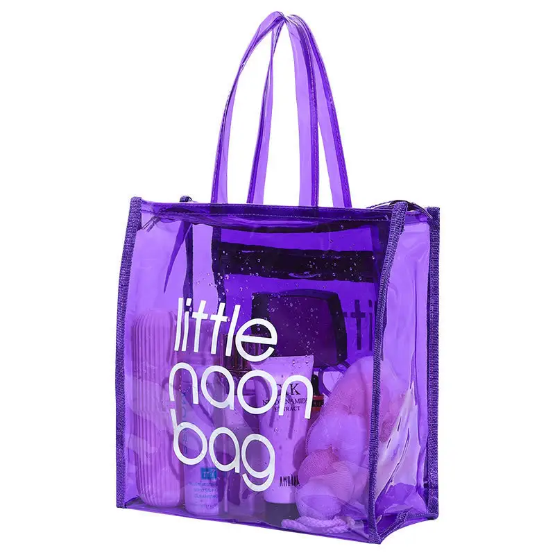 Borse a mano Jelly Bag 2021 personalizzazione Pvc cerniera colore Pvc donne facile trasportare borse Casual Tote 24 ore Online chiaro PVC moda