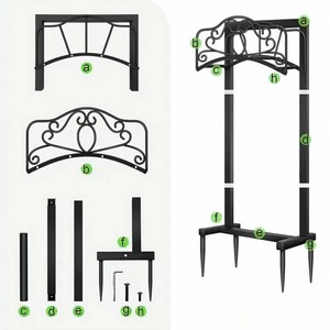 Garden Hose Rack Black Iron Vertical Storage <b>Stand</b> Floor Mount Water <b>Pipe</b> Holder For Outdoor Use - Product Image 3