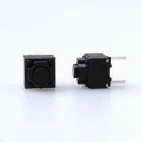 Micro-interrupteur carré silencieux à 2 broches rouge, jaune, bleu, noir pour souris 6*6*7.3mm