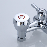 VARTE VF-003k laiton boule corps en zinc poignée en plastique nickel chrome mitigeur de lavabo et robinet de bain à double poignée
