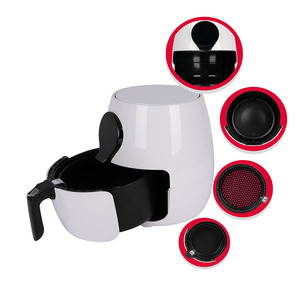 <span class=keywords><strong>Friteuse</strong></span> à air compacte <span class=keywords><strong>2</strong></span>-3L - Circulation d'air chaud, panier extractible, blanc et noir, cuisson sans huile pour 1-<span class=keywords><strong>2</strong></span> <span class=keywords><strong>personnes</strong></span>, maison et petite cuisine - Product Image 3