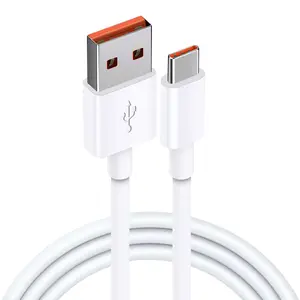 Kabel USB C 3ft 6ft 5A Super Cepat 3.0 Isi Daya Cepat untuk Huawei Xiaomi Tipe C Kabel Asli