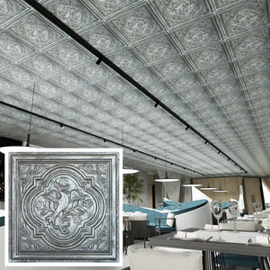 Cổ tin pl39 gạch Trần mộc mạc thiết kế nội thất Bảng điều khiển trang trí không thấm nước chống cháy gạch vuông để cải thiện nhà - Product Image 2