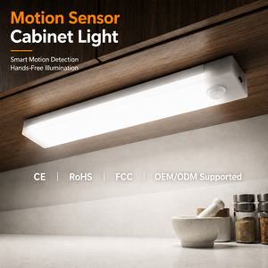 Rechargeable Modern Kitchen Motion Sensor <b>LED</b> Cabinet <b>Light</b> 6000K Cool White Under Cabinet Lamp Type-C Dimmable - Product Image 1