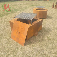 Fournisseurs de gros d'usine en acier corten pour l'extérieur foyer à bois bol à feu table à feu en acier corten