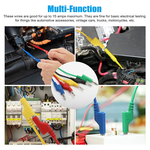 Cables <span class=keywords><strong>de</strong></span> prueba con conector banana apilable <span class=keywords><strong>de</strong></span> 4 mm en negro/rojo/verde/<span class=keywords><strong>azul</strong></span>/amarillo, cable <span class=keywords><strong>de</strong></span> seguridad aislado - Product Image 6