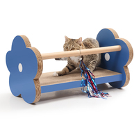 Griffoir pour chat écologique avec design floral et jouet, directement de l'usine