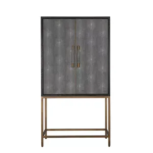 Mobilier de salon moderne de luxe, mobilier décoratif en laiton, en métal et bois, armoire de rangement pour Bar et vin - Product Image 1