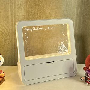 <strong>Table</strong> Acrylic Lamp With Pen Dry Erase Message Board Night <strong>Light</strong> for Home Use Acrylic 3d Decoration Writable Led Illusion Lamp - Product Image 1