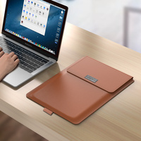 Nouvelle conception, sacoche pour tablette 11, 12, 13, 15 pouces, sacoche portable en cuir PU pour ordinateur portable avec support, mallette en cuir 14 pouces