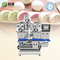 Machine à encruster automatique pour mochi fourrés, destinée aux lignes de production de mochi et aux laminoirs à pâte pour la fabrication de pain, capacité de 20 à 120 pièces/minute