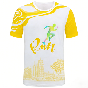 เสื้อยืดแขนสั้นออกกำลังกาย ระบายอากาศ แห้งเร็ว ซับเหงื่อ ผลิตจากโพลีเอสเตอร์ สำหรับเล่นกีฬา วิ่ง ฟิตเนส ยิม แบบลำลอง - Product Image 3