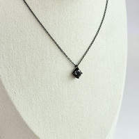 À la mode 1 Ct plaqué rhodium 6.5MM Moissanite diamant Solitaire pendentif collier pour femmes Style classique pour fiançailles mariage
