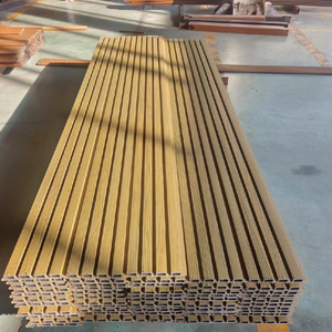 Hot bán sinh thái thân thiện slated Bảng điều chỉnh tường ngoài trời Panel co-đùn WPC gỗ tường ốp - Product Image 5