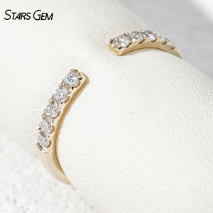 แหวนแต่งงานเพชรทรงกลมเจียระไนแบบบริลเลียนท์ 1.9 มม. ทองคำแท้ 10k จาก Starsgem - Product Image 3