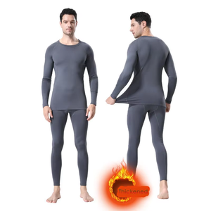 Ensemble <span class=keywords><strong>de</strong></span> <span class=keywords><strong>sous</strong></span>-vêtements thermiques pour hommes, polaire à manches longues, gymnastique, sport, football, escalade, pantalon <span class=keywords><strong>de</strong></span> compression d'hiver, grande taille, respirant - Product Image 2