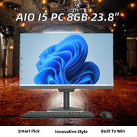 24Inch LCD DDR4 Desktop AIO PC New All-in-One Office Computer I5 Processor 8GB SSD for Business Use