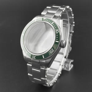 Boîtier de montre en acier inoxydable argenté et doré de 40 mm, étanche, avec cristal saphir, modèle 097, mouvements NH34/<span class=keywords><strong>NH35</strong></span>/NH36/NH38, GMT SUB Yacht - Product Image 3