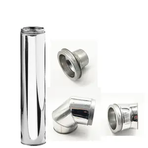 6" 150 mm stainless steel twin wall chimney pipe/elbow/adapter/Tee for fireplace/wood stove chimney