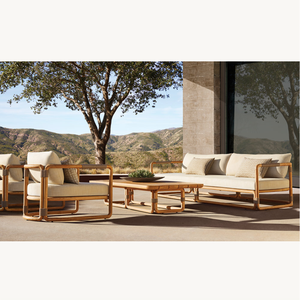 Sassanid Outdoor All-weather Rope Teak Patio Muebles de jardín Hotel de lujo Muebles de exterior <span class=keywords><strong>Maro</strong></span> Solid Teak Lounge Chair - Product Image 4