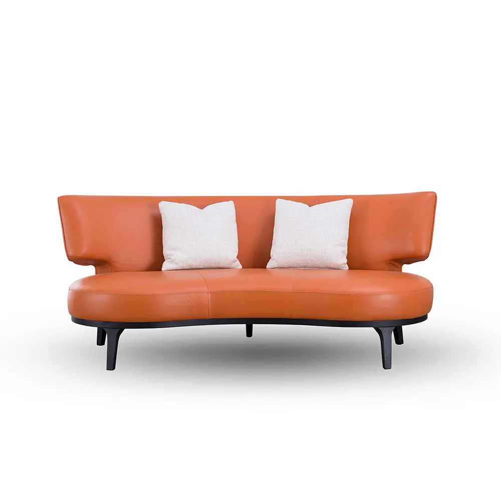 Vv Casa Moderne Lederen Gebogen Bank 3 Zits Woonkamer Meubels Sofa Stoel Europese Stijl Moderne Meubelen Gebogen Couch