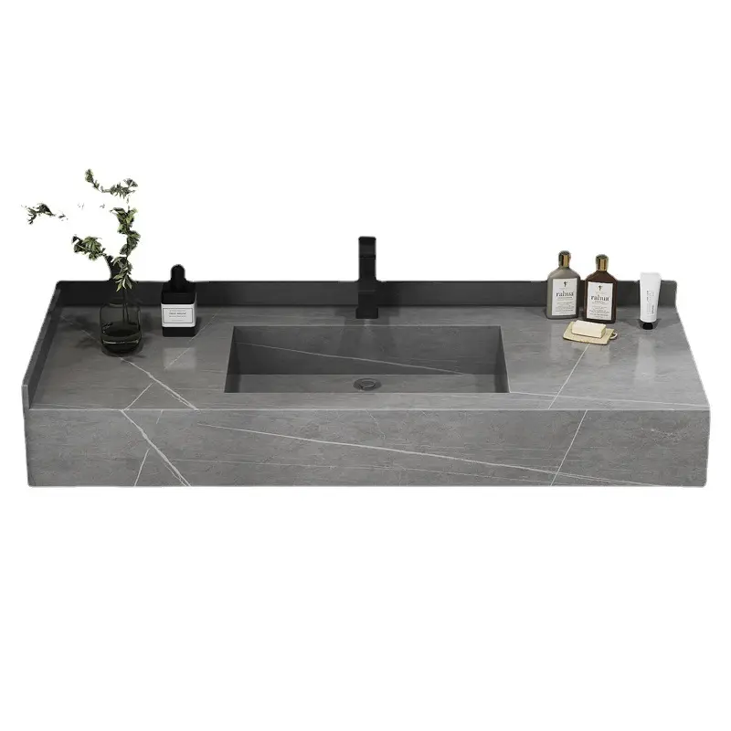 Khách sạn nổi đá cẩm thạch gốm Countertop tích hợp rửa lưu vực hiện đại Rock slab dưới truy cập phòng tắm bồn rửa