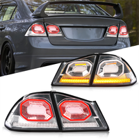 Feux arrière LED pour Honda Civic FD1 FD2 Type-R 2006-2012, style diamant, design DRL, plug and play, lampe arrière