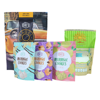 Sachet plastique laminé à fermeture éclair, scellé sur 3 côtés, qualité alimentaire, avec logo personnalisé imprimé, pour café, thé, snacks, noix et autres aliments.
