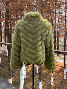 Manteau en <span class=keywords><strong>fourrure</strong></span> de renard de luxe réversible léger d'hiver Manches longues Doublure <span class=keywords><strong>lisse</strong></span> Vrai manteau en <span class=keywords><strong>fourrure</strong></span> de renard pour femmes Mode <span class=keywords><strong>fourrure</strong></span> - Product Image 3