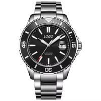 Montre automatique mécanique de sport pour homme de haute qualité avec logo personnalisé, boîtier en acier inoxydable, verre saphir, mouvement japonais 8215