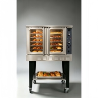 Four à convection commercial, four à air chaud avec porte en verre et roulettes pour boulangerie, pâtisserie, gâteaux, poulet rôti, restaurant