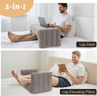 Inflatable Reading Pillow, Laptop Lap Desk with Inflatable Bag, Gaming Pillows for Bed, Couch, Floor, Leg Elevation Pillow