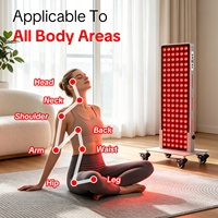 APTREDLIGHT Panneau de luminothérapie rouge à 6 longueurs d'onde, 120 LED, alliage d'aluminium, luminothérapie infrarouge, réadaptation corporelle, beauté