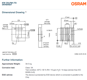 ชิป LED กำลังกลาง OSRAM OSTAR Pro Cpck KW CSLPM1.TG-8N7P-ebvF46fcbB46 สีขาว 4.2 วัตต์ 3x3 มม. 123 ลูเมน/วัตต์ รับประกัน 3 ปี - Product Image 6
