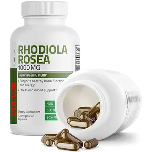 Non-GMO Rhodiola Rosea 1000mg Supplement Adaptogenic Herb for Brain, Stress & Mood Support 120 Vegetarian Capsules
