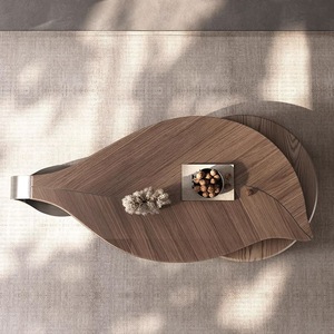 Modern Luxury Nordic White Ash Wood Oval Coffee <strong>Table</strong> Sets <strong>Live</strong> <strong>Edge</strong> for Home Living Room Tea <strong>Table</strong> Wholesale - Product Image 1