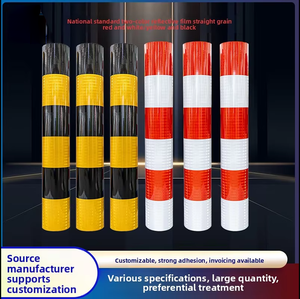 Poteaux de signalisation routière réfléchissants multicolores (rouge, blanc, jaune, noir) en PMMA, embouts d'intersection, poteaux d'avertissement, garde-corps - Product Image 3
