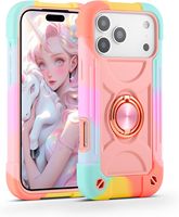 Coque de téléphone robuste antichoc de qualité militaire avec support anneau pour iPhone 17 Pro Max