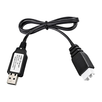 Câble de chargeur USB pour batterie Lipo 7,4 V 2S compatible avec voiture RC SCX24 Gel Blaster, prise XH-3P, cordon de charge intelligent avec LED