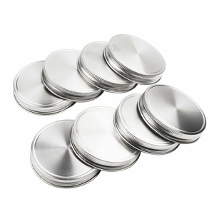 Chất lượng cao 86mm 87mm rộng miệng <span class=keywords><strong>Mason</strong></span> <span class=keywords><strong>Jar</strong></span> nắp thép không gỉ với Silicone Lót - Product Image 5