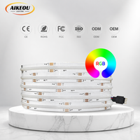 Bande LED COB RGB flexible 756LEDs/m IP20 Cuivre Dimmable 12V DC Télécommande pour salle de karaoké et décoration murale
