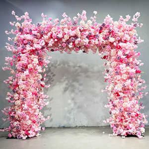 Arco de Flores Artificiales de Seda Blanca Cuadrado de 8 pies, Fondo Floral para Ceremonias de Boda y Eventos - Product Image 6